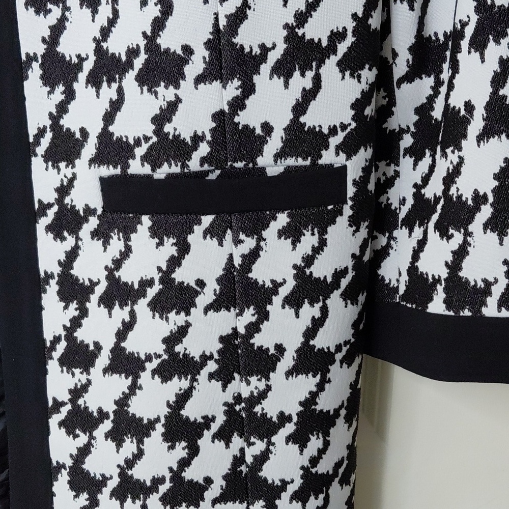 NINE WEST Houndstooth Blazer Black & White Sz S 6 - Picture 4 of 10